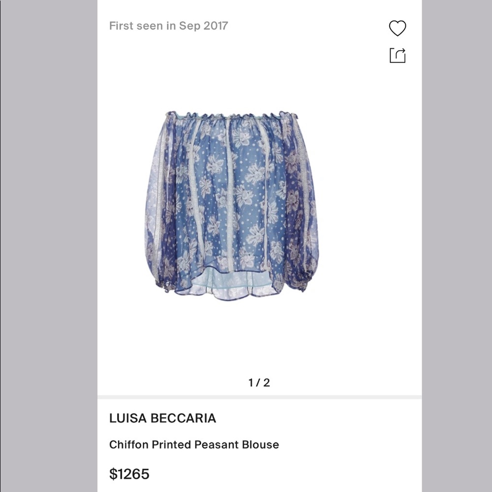 Luisa Beccaria - printed peasant blouse